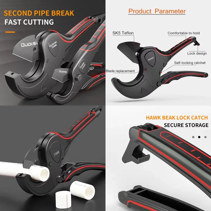 Pipe Cutter Ratchet - 파이프 커터 42mm-75mm 알루미늄 합금 바디