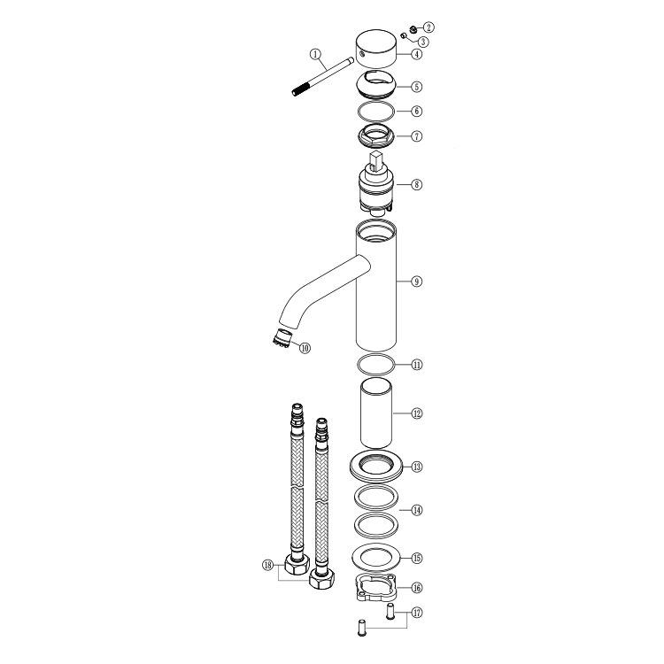 새로운 디자인의 세라믹 카트리지 브러시드 골드 브라스  - Basin Mixer Cartridge 리뷰 및 가격